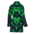 thumbnail image 2 of Dark Green Kaleidoscope Women Bathrobe One Size Univeral Fits Fashion Lightweight Plush Fleece Long Robe For Women, 2 of 3