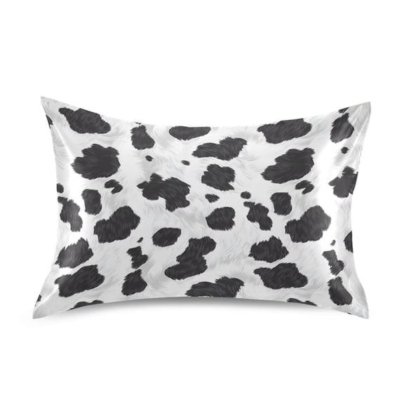Ryvnso Satin Pillowcase Cow Print Pillow Cases Standard Size 26x20in