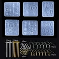 thumbnail image 3 of DIY Silicone Jewelry Mould Kit: Geometric, Water Drop & Hollow Out Designs for Earrings and Pendants – Lightweight, Mini Size Craft Tools with Multiple Shape Options (Type 1-11), 3 of 6