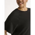 thumbnail image 5 of Joyspun Women's French Terry Sleep Top with Short Sleeves, Sizes XS-3X, 5 of 6