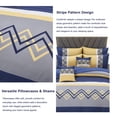 thumbnail image 6 of Davulos 6 Piece Geometric Pattern Blue Comforter Set，Queen Bed in a Bag Set , Stylish Bedding Set with Comforter, Flat Sheet, Fitted Sheet, 2 Pillowcases & 1 Decorative Pillowcase, 6 of 8