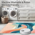 thumbnail image 5 of ODIKA 8'x10' Machine Washable Non-Slip Area Rug, Coral Ombre Ocean Hues Modern High Traffic Rug, Pink, 40621, 5 of 7