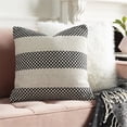 thumbnail image 3 of Surya Ryder RDE-003 20 x 20" Square Cotton Pillow Kit in Black/Ivory, 3 of 3