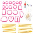 thumbnail image 1 of 1 Set Plastic Clay Cutters Earrings Jewelry Pendant Making Cutters DIY Tools, 1 of 8