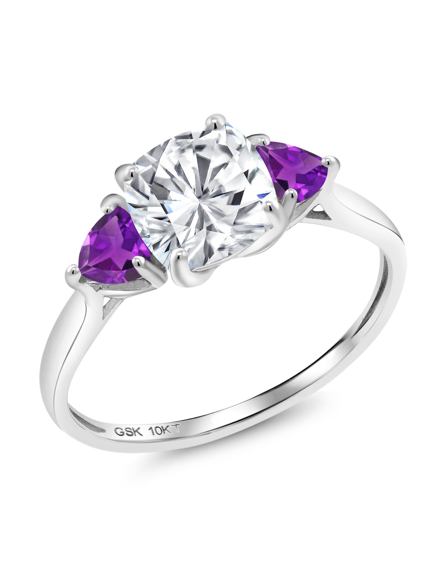 Details about   2.40 ct Round Halo Natural Amethyst Promise Bridal Wedding Ring 14k 2 tone Gold 