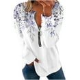 thumbnail image 2 of Blmnix Spring Tops for Women 2024 Long Sleeve Purple High Neck Dressy Floral Loose Blouse Trendy Blouses, 2 of 5