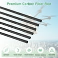 thumbnail image 2 of Uxcell 12-Pack Carbon Fiber Rods, 200mm Length 0.5mm Dia Carbon Fiber Solid Matte Pole, 2 of 7