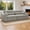 White&Sage, variant on FunMay Woven Chenille Striped Compact Sofa, White & Sage