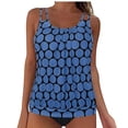 thumbnail image 2 of Roncen Women's Polka Dot Tankini Set - Ruffled Smock Top & Solid High-Waisted Swim Bottom, 2 of 5