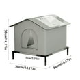 thumbnail image 3 of Weatherproof Cat Shelter Insulated Winter Cat House Cat Beds for Indoor Cats Large Cat Cave for Pet Cat House 13x13x13 inches, 3 of 8