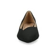 thumbnail image 6 of Journee Womens Carmin Slip On Low Block Heel Pointed Toe Dress Flats, Widths Available, 6 of 9