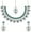 Green, variant on Women's Indian Bollywood Stlye Wedding Silver Plated Jewelry Crystals American Diamonds Alloy Necklace Set with Earrings