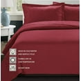 thumbnail image 3 of Unique Home 3 Piece ESTANCIA Ultrasonic Embossed Bed Spread Clearance bedding Comforter Duvet Set Fade Resistant, Super Soft, 118x106in (King,Burgundy), 3 of 5