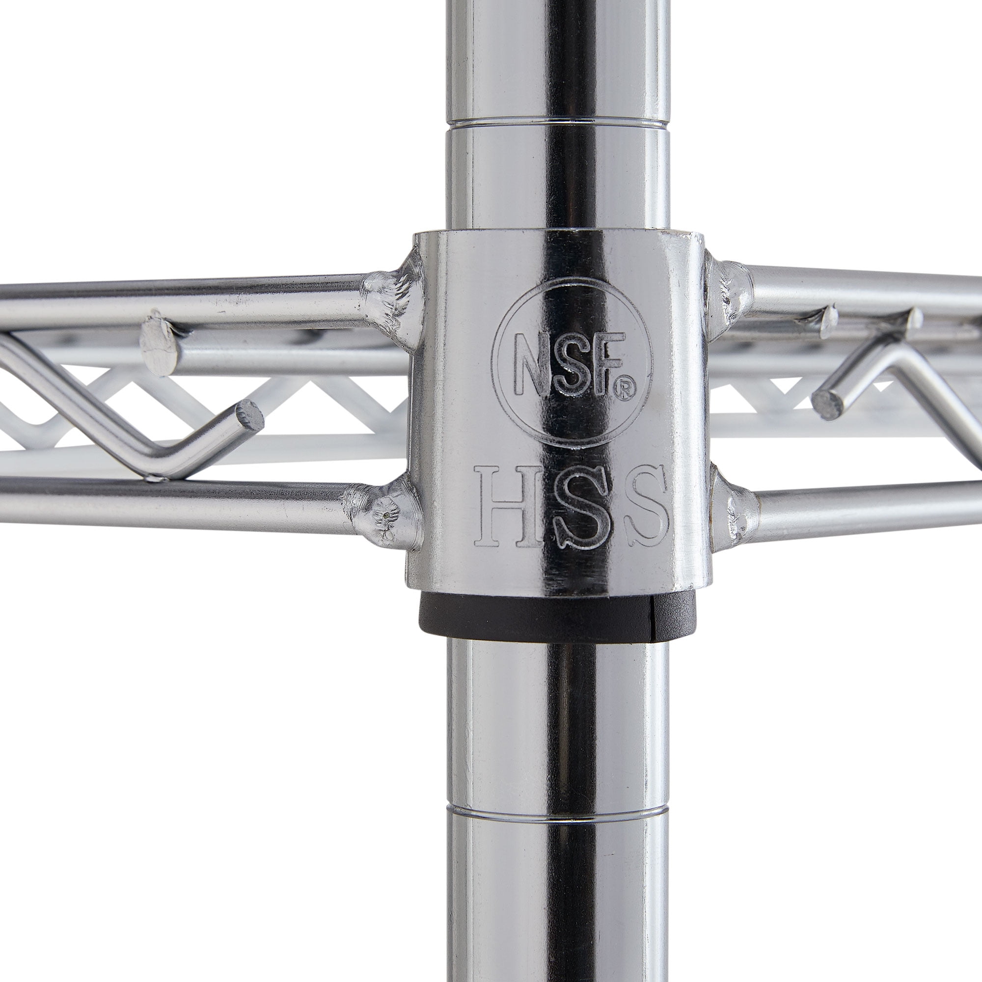 Hyper Tough Chrome Wire Shelf 5-Tier Heavy Duty 72"H x 48"W x 24"D, 4000lb Total Capacity
