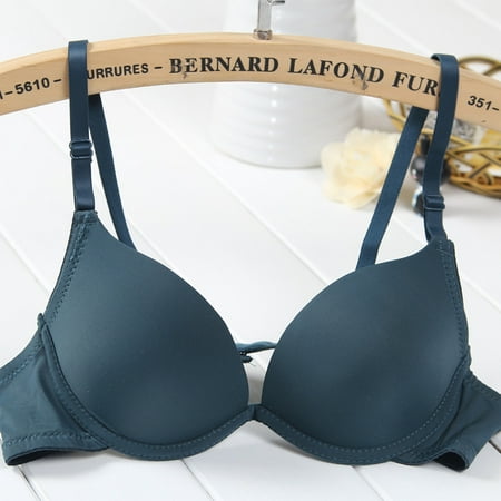 

Students Thin Soft Sleep Everyday Bra Stretchable Detachable Adjustable Strap Bra for Increasing Stability of Chest 38/85 Dark Green