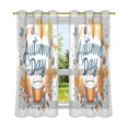 thumbnail image 6 of Yayeee Window Curtains Light Filtering 63"x52" Grommet Panel Pair Home Living Room Decor, Autumn Day with Cocoa Pattern, 6 of 7