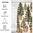 thumbnail image 2 of Classic Christmas Tree Pattern Shower Curtain for Bathroom Shower Curtain Set with 12 Hooks Waterproof Fabric Bath Curtain for Bathtub Restroom Decor, 72 X 72 in, 2 of 6
