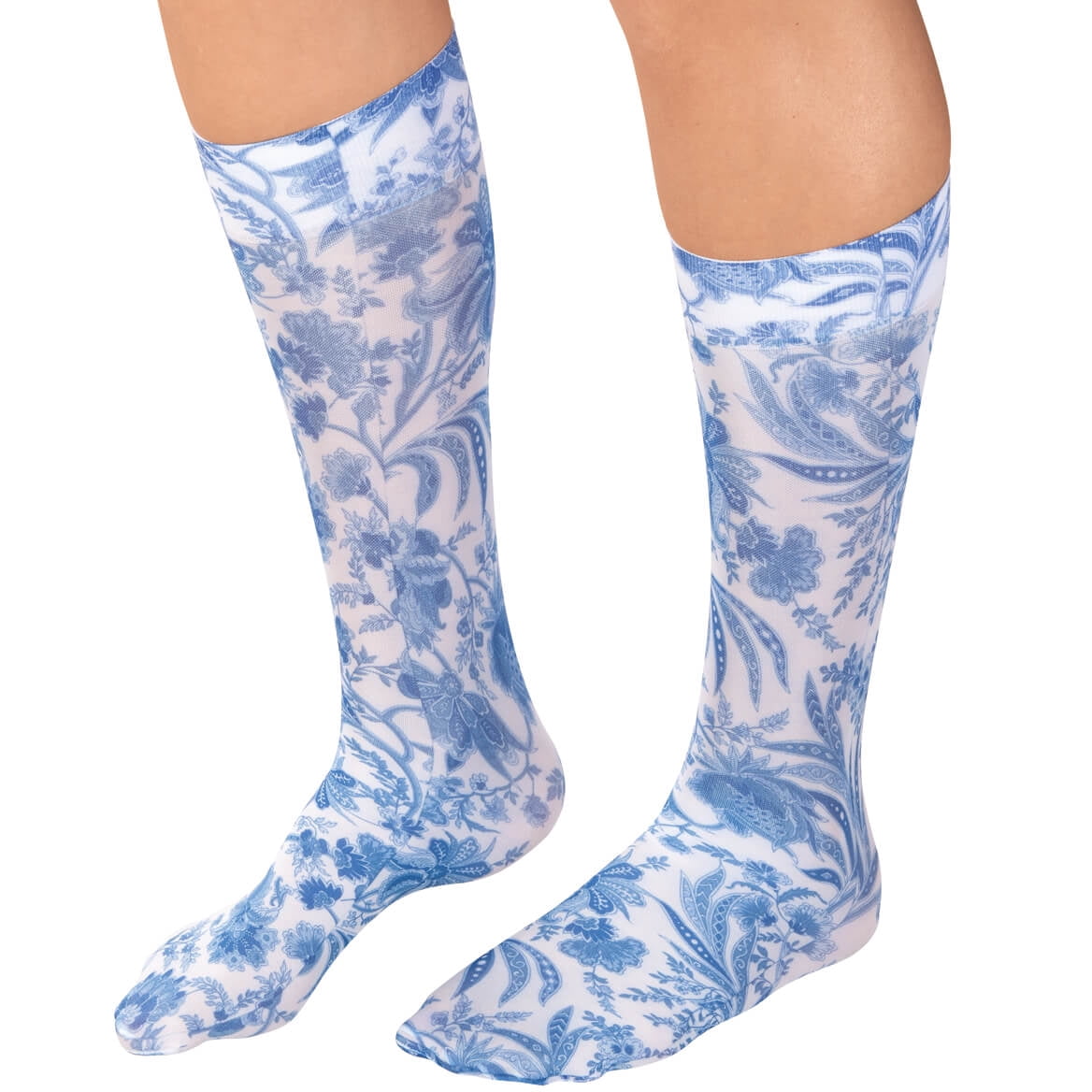 Celeste Stein Compression Socks 20-30mmHg, Blue Paisley, Regular
