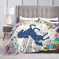 thumbnail image 3 of Unicorn Blanket for Girls Women Unicorn Gifts Unicorn and Floral Throw Blanket for Kids Adults Ultra Soft Cozy Fleece Blanket for Couch Sofa ​Bed 40"x50", 3 of 6