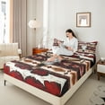 thumbnail image 4 of Castle Fairy Vintage Tribal Aztec Twin Sheet Sets,Western Bull Skull Bedding, 4 of 7