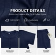 thumbnail image 3 of Iceglad Mens Pajamas Set Short Sleeve Pj Set Soft Stretch Sleepwear for Men Lightweight Summer Lounge Set Casual 2 Piece Loungewear with Shorts, 3 of 9