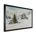 thumbnail image 2 of Designart 'The Winter Mountains With Little House' Traditional Framed Art Print, 2 of 4