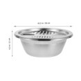 thumbnail image 5 of KAKOWELY Éplucheur de Légumes Râpe 3 Pcs en 1 Ensemble Ustensiles de Cuisine Acier Inoxydable Multi-Fonction Égouttoir Trancheur de Légumes Coupe-Fruits Ensemble Outils (Argent), 5 of 5
