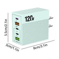 thumbnail image 3 of USB Wall Charger Block Multi Port Fast Charging Adapter, 5 Port USB Charger for Phone Tablet Laptop Accessories, Compact Power Adapter for Home Travel Office Charging Use, 3 of 6