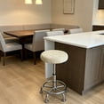 thumbnail image 5 of Round Bar Stool Cover with Elastic Bands, Imitation Silk Fabric Protective Seat Cover for Kitchen Counter, Stretchy Fit, 5 of 6
