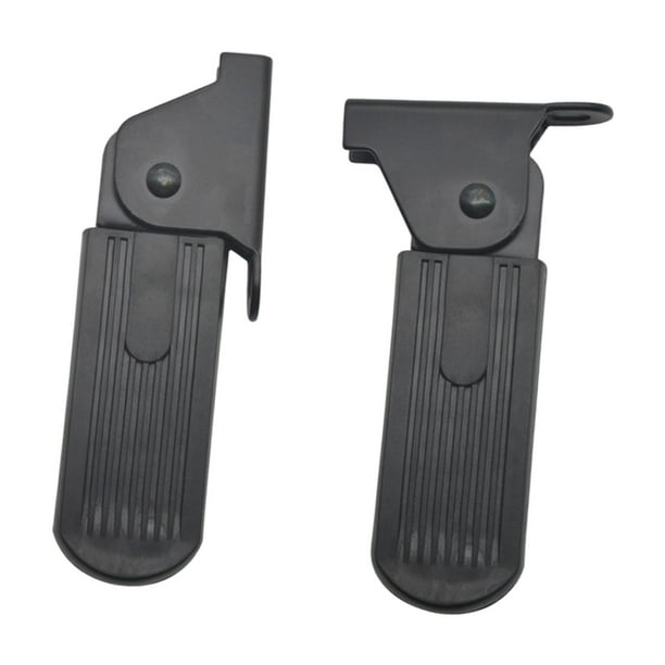 Estriberas delanteras plegables de nailon para motocicleta, 1 par, para que el pasajero pueda sujetarlas fácilmente. Agujeros espaciados 5 cm