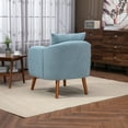thumbnail image 5 of VINCIGO Wood Frame Armchair,  Modern Accent Chair Lounge Chair for Living Room, 5 of 8