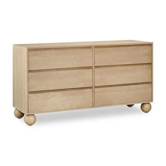 Meridian Furniture Kent Natural Solid Ash Wood Dresser