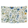 thumbnail image 6 of Yayeee Tapestry Wall Hanging for Bedroom 90" x 60" Living Room Home Wall Art Decor, Blue Floral, 6 of 7