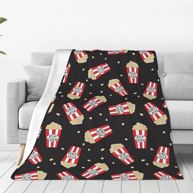 Balery Popcorn Manta de Felpa Suave y Acogedora – Cobija de Franela Aterciopelada para Cama, Lavable y Cálida para Sofá, Mascotas, Transpirable-50"x40"