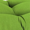 thumbnail image 6 of Jordan Manufacturing 44" x 18" Veranda Citrus Green Solid Rectangular Tufted Contoured Outdoor Wicker Settee Bench Cushion, 6 of 12