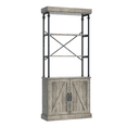 thumbnail image 1 of QinaQin Librero industrial de 5 niveles con puertas y columnas romanas, estante organizador de 74 pulgadas para sala, recámara u oficina en casa, 1 of 4