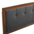 thumbnail image 4 of Modway Draper Tufted King Fabric and Wood Headboard in Walnut Charcoal, 4 of 9