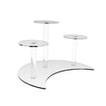 thumbnail image 5 of Esquirla 3 Tier Acrylic Cupcake Stand Half Moon Shelf Dessert Bakery Stand Rack for Pastry s Baby Showers Nail Polish Figurine Clear, 5 of 8