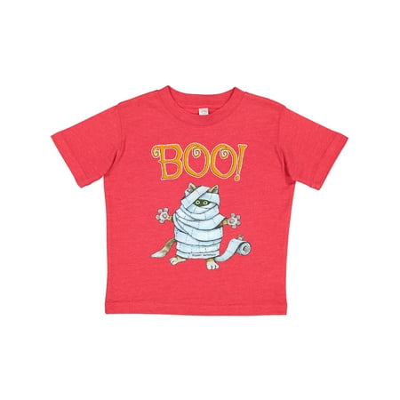 

Inktastic Boo with Mummy Cat Gift Toddler Boy or Toddler Girl T-Shirt