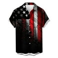 thumbnail image 2 of Honeeladyy Patriotic Shirts for Men USA Short Sleeve Button Up American Flag Shirts for Men for 4th of July, 2 of 3