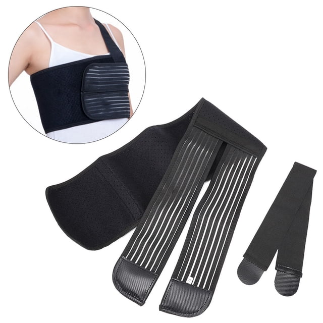 FLAMEEN Rib Chest Support Brace Breathable Dislocated Ribs Protection Postoperation Belt M,Breathable Rib Belt