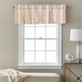 thumbnail image 3 of Orange Gray Botanical Kitchen Curtain Valances for Windows Farmhouse Short Curtains, Pastoral Spring Summer Leaf Aesthetics Rod Pocket Valance Curtain for Bedroom Cafe Living Room 54"x18", 3 of 8