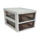 thumbnail image 4 of Estante organizador con cajón de almacenamiento, estuche para cosméticos de múltiples capas, caja de almacenamiento multifuncional para oficina, maqui 2 capas, 4 of 9