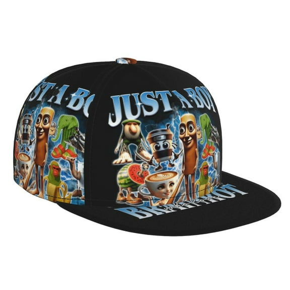 Italian Brainrot Baseball Cap For Men, Women & Kids, Classic Flat Brim Hat Hip Hop Trucker Hat Adjustable Snapback Hat