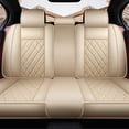 thumbnail image 4 of Aotiyer Full Set Car Seat Covers, Crown PU Leather Car Seat Cover Full Surround, Durable Comfortable Automotive Vehicle Cushion Cover Fit for Most 5 Seats Cars/SUV/Truck/Vans (Beige), 4 of 6