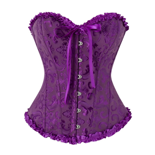 Corset Top Justaucorps pour Robe de Soirée Bustier à Lacets Shapewear avec Outerwear Gothique et Polyvalent