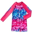 thumbnail image 3 of SHenli One Piece Swimsuit for Girls 10-12 Cute Bow Tankini Lightweight Tropical Print Ruffle Bathing Suit Beach Swimwear Spaghetti Strap, 3 of 6