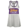thumbnail image 2 of Women's Pressbox White/Purple LSU Tigers Tracy Racerback Burnout Tank Top, 2 of 3
