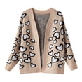 thumbnail image 3 of Vedolay Cardigan Sweaters for Women Long Sleeve Open Front Sweaters Coat 2023 Khaki,M, 3 of 4