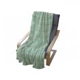 thumbnail image 4 of Mint Soft Flannel Fleece Blanket, Symmetrical Half Cut Squares with Triangles Retro Style Checkered Pattern, Cozy Plush for Indoor and Outdoor Use, 60" x 80", Mint and Almond Green, by Ambesonne, 4 of 6